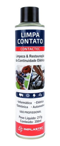 Spray Limpa Contato Eletrônico 217g350ml Contactec Implastec