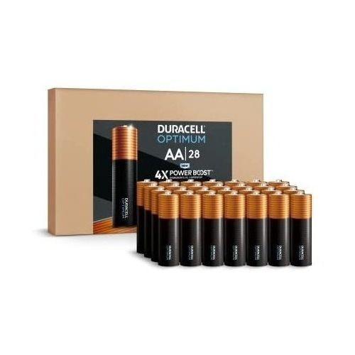 Duracell Optimum - Baterías Aa, Paquete De 28 Unidades De Ba