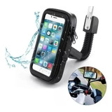Soporte Base Celular Espejo Moto Protector Impermeable Agua