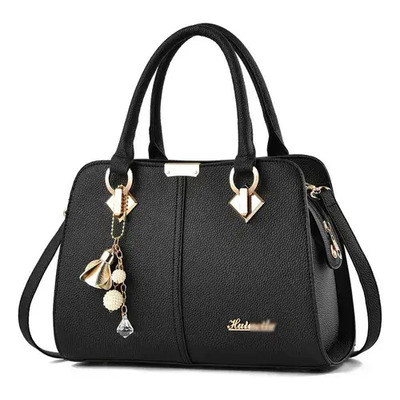 Bolso Mujer - Bolsa De Mano Y Bandolera Elegante Negro .