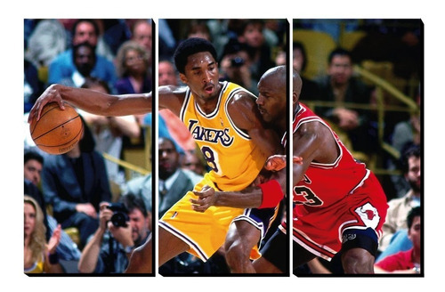 Cuadro Triptico Michael Jordan, Kobe Bryant, Lebron Nba