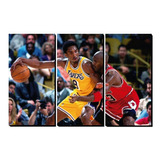 Cuadro Triptico Michael Jordan, Kobe Bryant, Lebron Nba