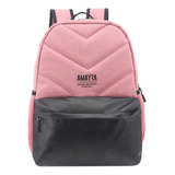 Mochila Fit Amayra Bolso Reforzado Morral Mujer Facultad Color Rosa