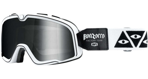 Goggle 100% Barstow Bonzorro Lente Color Plata Motocross