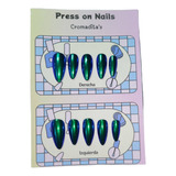 Press On Nails A Medida Cromadita's Con Kit De Aplicación