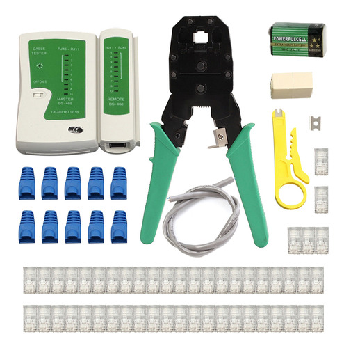 Kit Rj45 Para Máquina Prensadora, Cable De Alambre Fino Lan