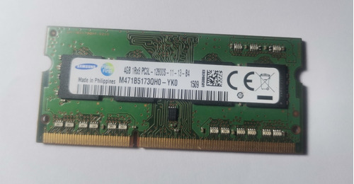 Memoria Ram Color Verde  4gb 1 Samsung M471b5173qh0-yk0