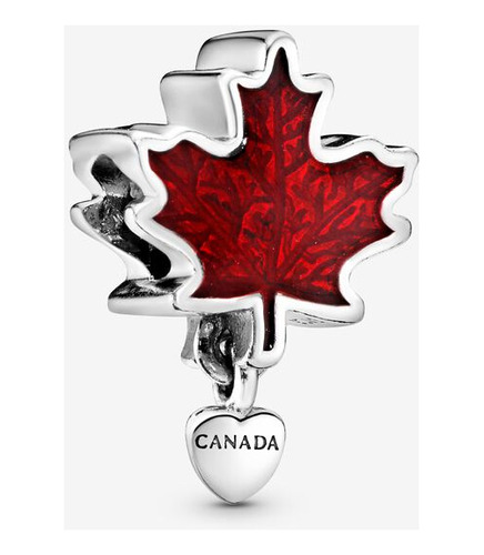 Charm Pandora Hoja De Arce Rojo De Canadá