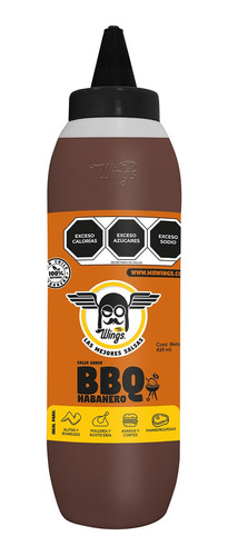 Salsa Bbq Habanero Mr Wings 414 Ml Alitas, Carne, Botanas