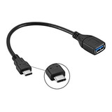 Cable Otg Usb A Tipo C Para Pendrive Mouse Teclado Adaptador