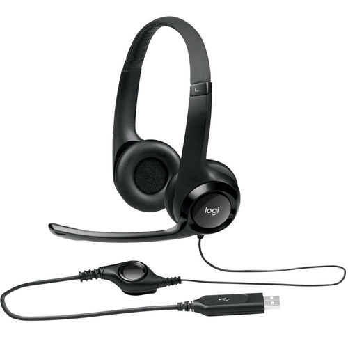 Logitech H390 Headset Usb Voip Micro Fone Volume Pc Notebook