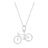 Colar De Prata, Bicicleta, Bike 40 Cm