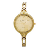 Reloj Dmario Fg1605 Dorado Cristal Zafiro 100% Original 