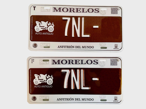 Placas De Auto Antiguo Clásico 