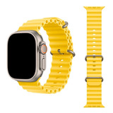 Pulsera Ocean Para Apple Watch Ultra De 49 Mm, 45/44/42/41/40 Mm, Color Amarillo