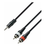 Pack X2 Cable Audio Miniplug 3.5 Stereo 2 Rca 1 Metro
