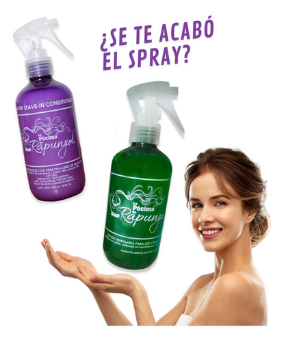 2 Sprays Pocima De Rapunzel Libre De Enjuague