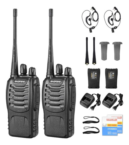 Pack 2 Radios De Comunicacion Wolki Talkie Baofeng 888s