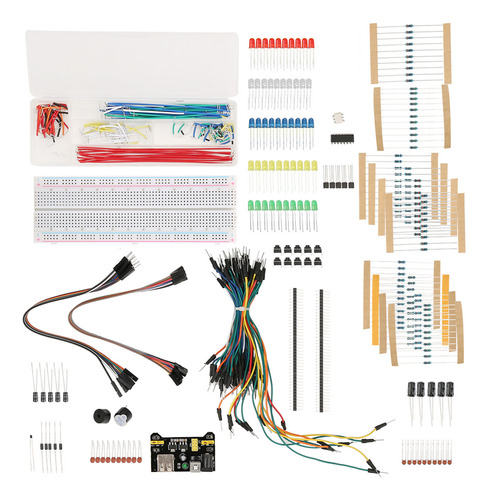 Kit Básico De Componentes Electrónicos: Placa De Pruebas Sin