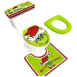 Grinch Juego De Baño Navideño Con Tapete