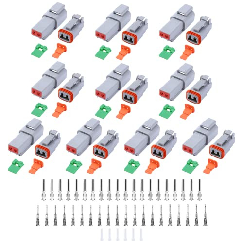 86 Pcs Deutsch Dt Conectores De 2 Pines Gris 10 Juegos,...