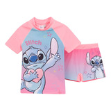 Conjunto Uv 50 Protección Solar Stitch Corazón Disney 