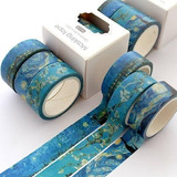 Washi Tapes Van Gogh Cinta Decorativa Masking Caja Con 3pcs