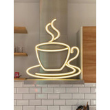 Taza Café Neón Led - 60cm Con Fuente -