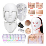 Máscara Led Facial + Cuello 7 Anti Age Arrugas Rosacea Acne