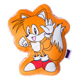 Almofada 3d Tails Raposa Laranja Aveludada Oficial Sonic