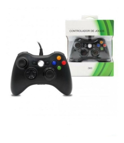 Controle Joystick Manete Com Fio Xbox 360 Pc Usb Power Tech