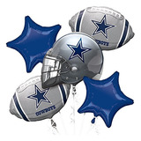 Paquete De 5 Globos Metálicos De Fiesta Dallas Cowboys Nfl