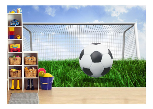 Papel De Parede Futebol Bola Infantil Adesivo 3,00x1,60m M06