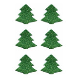 Kit Mini Aplique Temático Natal Eva Modelos Decoração Cor Natal Árvore P 6 Unidades