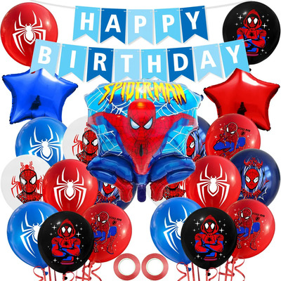 Globos De Cumpleaños Decoración Spiderman Fiesta Temática | Meses sin interés