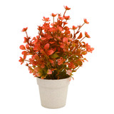 Planta Flores Artificiales Macetero Plástico Decoración 24cm