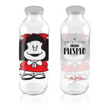 Botella Mafalda Sonrie De Vidrio