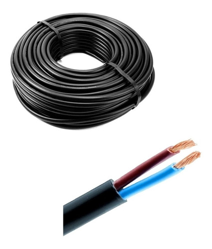 Cable Tipo Taller 2x4 Mm Normalizado Iram 100mts Tpr Bipolar