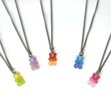 Pack 5 Collares Acero Con Dije Osito Gummy Bear Yummy 