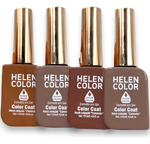 Kit Esmalte Helen Color Cores Marrom Nova Coleção Conexão 