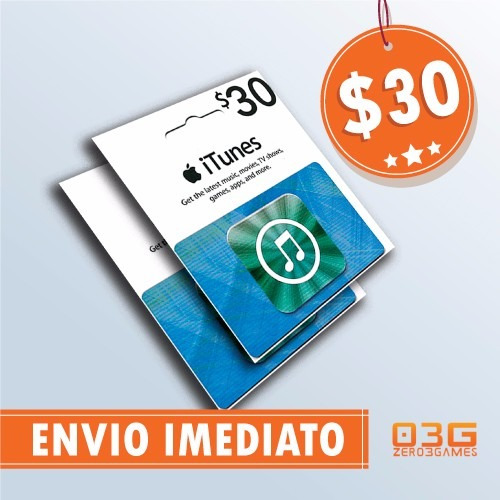 Itunes Gift Card $30 Cartão iPod iPhone iPad Mac App Store