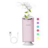 Humidificador Phantom Difusor De Aromas Luz Led Usb 300ml Color Rosa