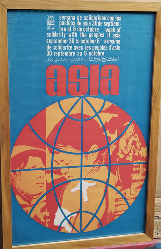 Póster Semana De Solidaridad Con Asia 1966 Ospaaal(original)