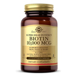 Biotina 10000 Mcg Solgar 120 Cap Vegetales Naturales