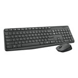 Kit Teclado E Mouse Logitech Mk235 Sem Fio Resistente À Água