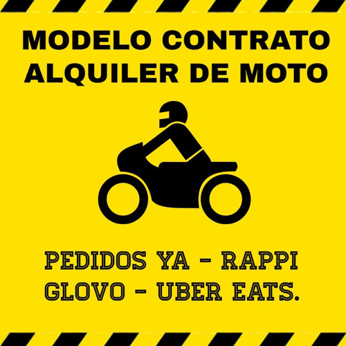 Modelo Contrato Alquiler De Moto Delivery Rappi Pedidosya !