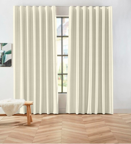 Juego Cortinas Blackout Tramado Vinilico 140x220 Pack X 2