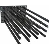 Escuadras Para Estantes - 16 Pcs 10  Black Solid Steel Float