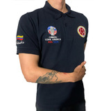 Camiseta Tipo Polo Colombia  Copa América 2024 Logos Bordado