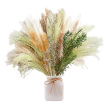 60pcs Pampas Secas Plantas Decorativas Flores Artificiales